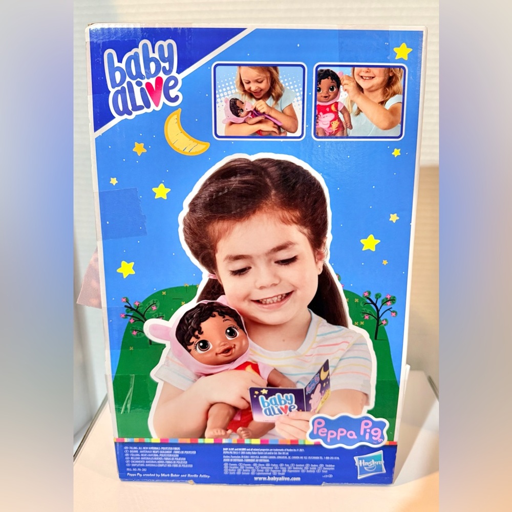 Baby Alive Goodnight Peppa Pig Doll African American Brand New - Picture 6 of 9